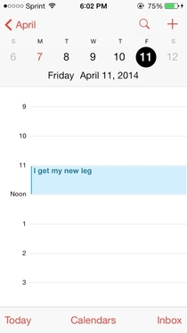 Im an amputee and my wife is always cracking up at the weird stuff she finds in my calendar