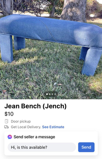 Im considering buying this Jean Bench Jench