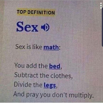 Im good at math so does that mean Im good in bed