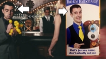 Im watching a video of two newlyweds Drunk History of their meeting and out of nowhere Rob the Balloon guy