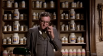 In Airplane the movie just noticed that the doctor calling from the Mayo clinic has hundreds of jars of mayonaise behind his desk