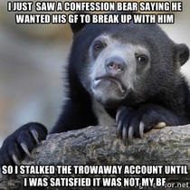 In regards to the Confession Bear who doesnt want to commit to a relationship for life just yet