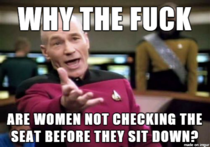 In regards to women using the toilet after men do