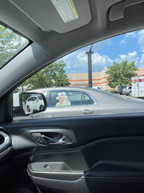 In the Chick-fil-A line and felt someone staring at me just to look over and see this