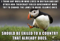 In the height of the news in Britain with the muslims and alcohol banning this is my opinion that some of you might disagree with