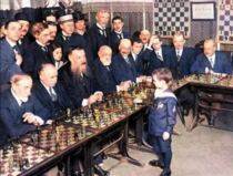 In   year old Samuel Reshevsky played chess with several chess masters at once He lost every single game