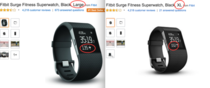 Increasing the fitbits size to XL on Amazoncom changes the picture to have a higher heartrate