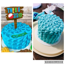 Inspiration on the left My attempt on the right Wanted to save money on my sons smash cake