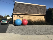 It takes huge balls to live at this address