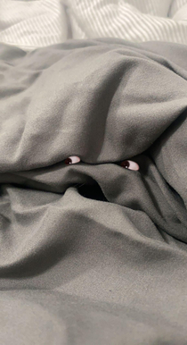 It turns out crumpled bedsheets have personality if you give them eyeballs