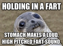 It was my stomach Somehow doesnt make the situation any less awkward