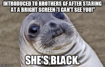 It was really dark