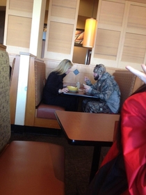 Its always sad when you see someone eating alone