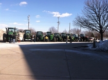 Its drive your tractor to school day at my friends school