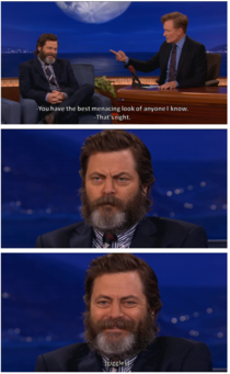 Its highly unlikely that I could love Nick Offerman more