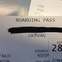 Just a regular boarding pass Oh Wait