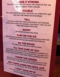 Just in case you think the bartender hasnt heard that line before