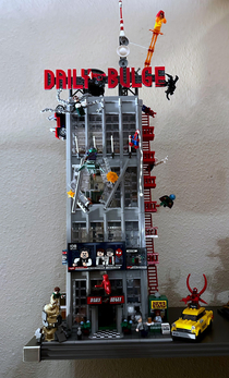 Just now noticed that my teenage son switched the letters around on my Daily Bugle LEGO set