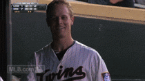 Justin Morneau celebrates alone after hitting his first home run in  months