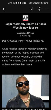 Kanye being Kanye i guess