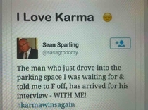 Karma wins agian