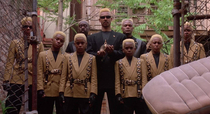 Kendrick Lamar and The Golden Lords at Superbowl LVI Halftime show Image from the movie Meteor Man