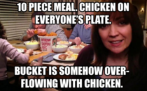 KFC Logic This bugs me every time I see one of their family meal commercials 
