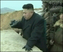 Kim Jong Ill monitoring the test for their new H-bomb delivery vehicle