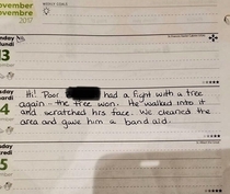 Kindergarten teacher sent a letter home with my little cousin today