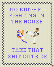 Kung Fu Fighting Cross Stitch OC