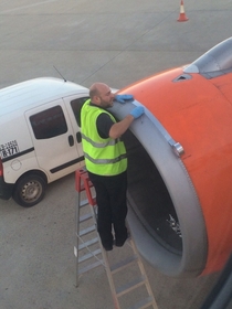 Ladies and gentlemen we will depart just as soon as our mechanic finishes taping our engine back together