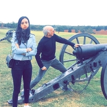 Larry David and his daughter having a fun day out