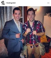 Last year for Halloween we didnt want to spend money on costumes so we went as the Property Brothers 