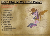 Lets play a game Porn Star or My Little Pony