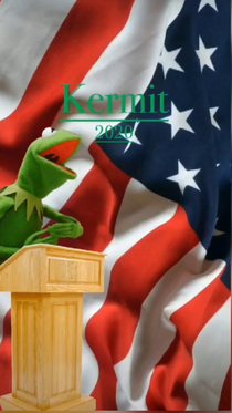 Lets put at least  good thing into  kermitforpresident