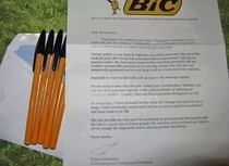 Letter from BIC