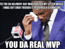Letter was urgent delivery guy really saved me