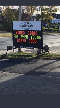 Local bakery in Miramichi New Brunswick has some fun with Marijuana legalization in Canada