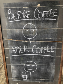 Local coffee shop being honest