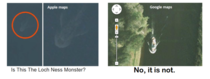 Loch Ness monster on Apple maps got debunked quickly