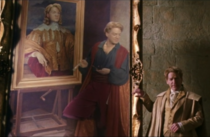 Lockhart has a painting of himself painting a painting of himself