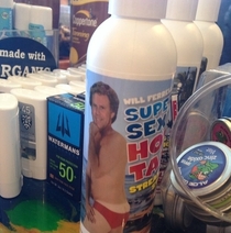 Looks like Will Ferrell is in to sunscreen now Super Sexy Hot sunscreen