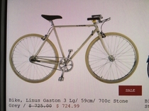 Luckily for my wallet this bike is on sale