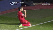 Luis Suarez gets R-rated during a celebration