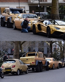 Luxury gold cars