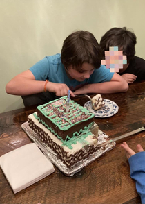 Made my nephew an Extra Large Multipurpose Sponge Cake for his birthday today He even politely tried to eat the sponge-y thing before he remembered what day it was today
