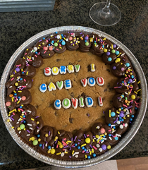 Made my work friend a cookie cake