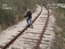 Man gets hit by a train