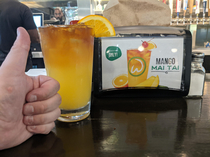 Mango Mai Tai from Wahlburger  I gotta say picture was pretty accurate this time