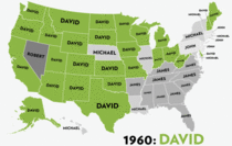 Map Most Popular Names for Boys State-by-State